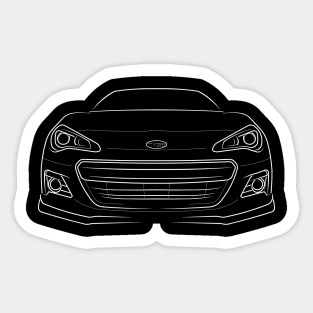 Subaru BRZ - front stencil, white Sticker